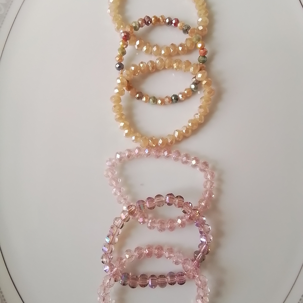 Multi-Color Stretch Beaded Bracelet Set - Picture 4 of 4
